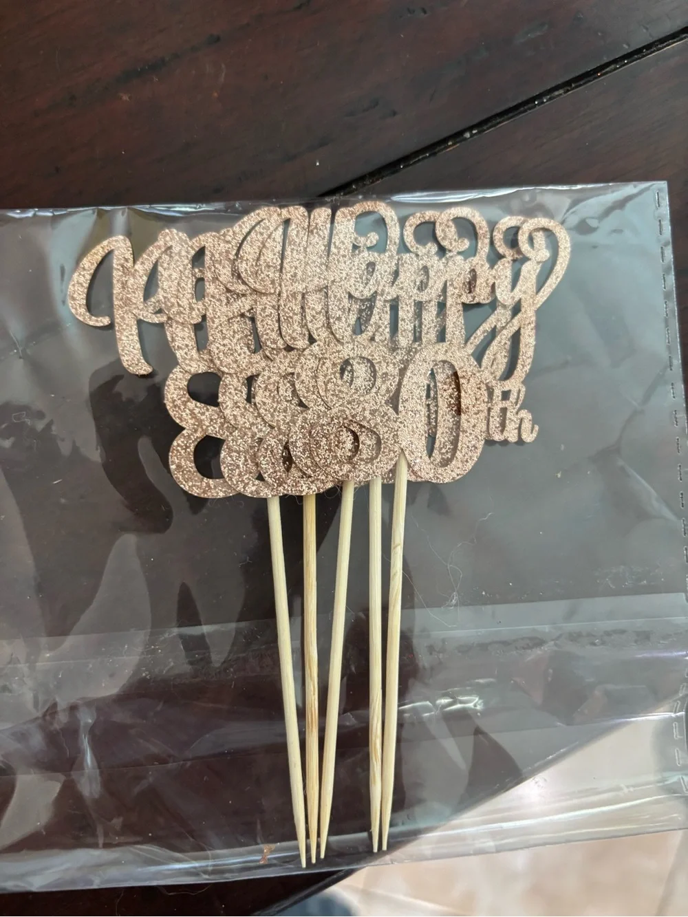 Rose Gold 80th Party Napkins & CupCake Toppers - Elegant Home Party Supplies